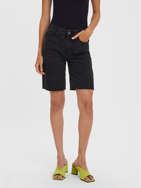 Vero Moda Vero Moda Дънкови шорти 10258264 Черен Regular Fit