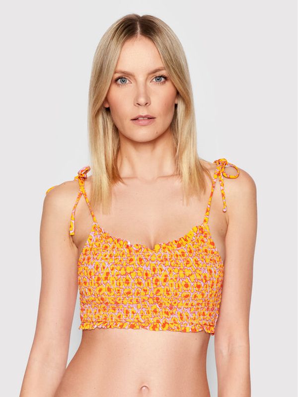 Vero Moda Vero Moda Горнище на бански Frilly 10259763 Оранжев