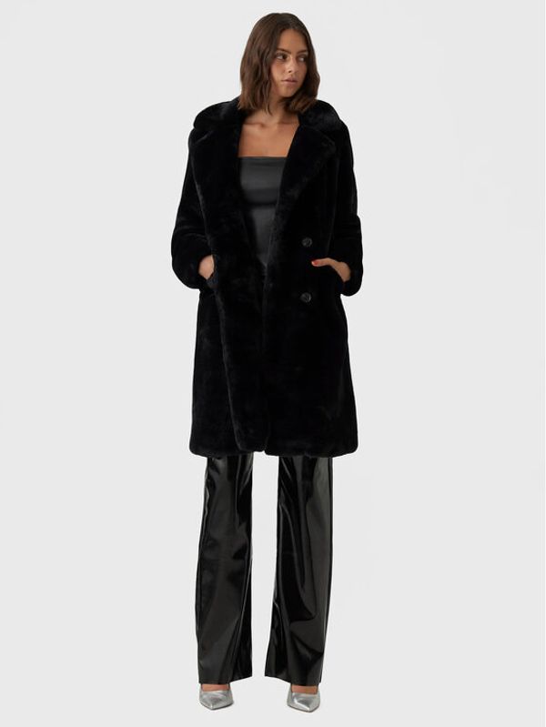 Vero Moda Vero Moda Кожено палто Suielly 10268036 Черен Regular Fit