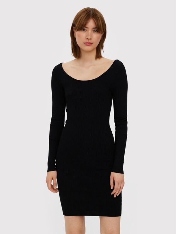 Vero Moda Vero Moda Плетена рокля Glory 10268007 Черен Slim Fit
