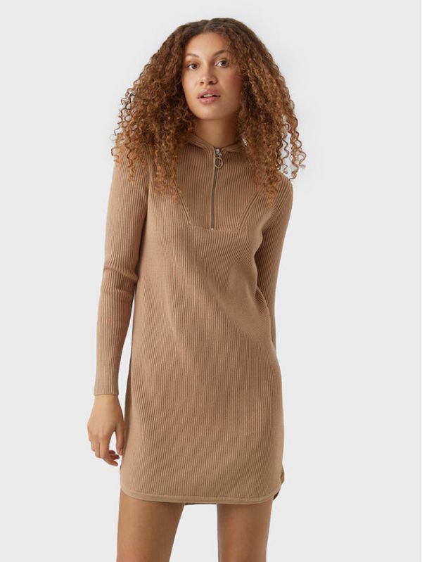 Vero Moda Vero Moda Плетена рокля Hermosa 10271434 Кафяв Regular Fit