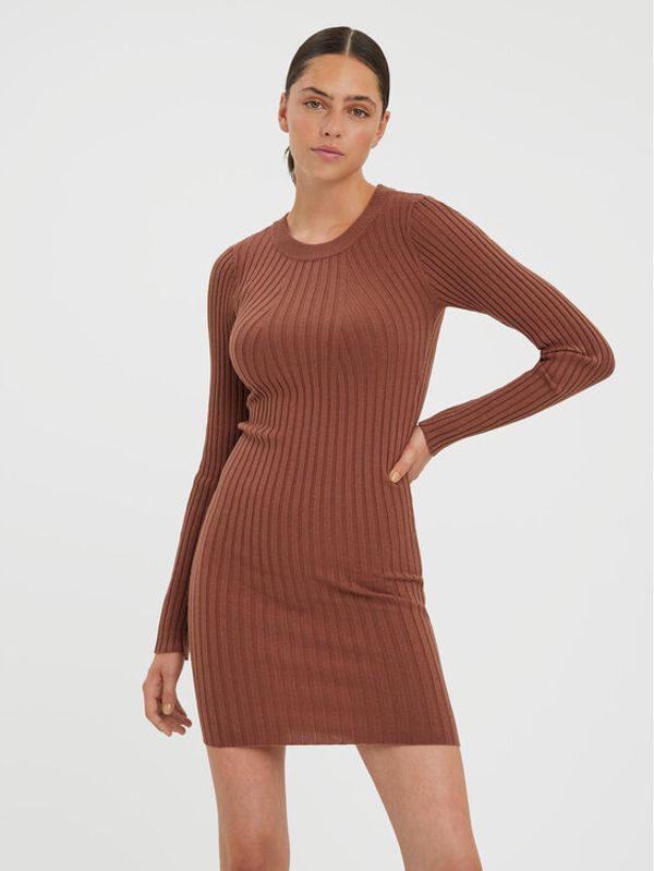 Vero Moda Vero Moda Плетена рокля Kiki 10269253 Кафяв Slim Fit