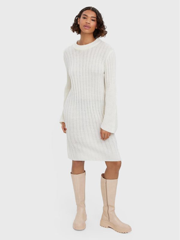 Vero Moda Vero Moda Плетена рокля Layla 10273088 Екрю Regular Fit