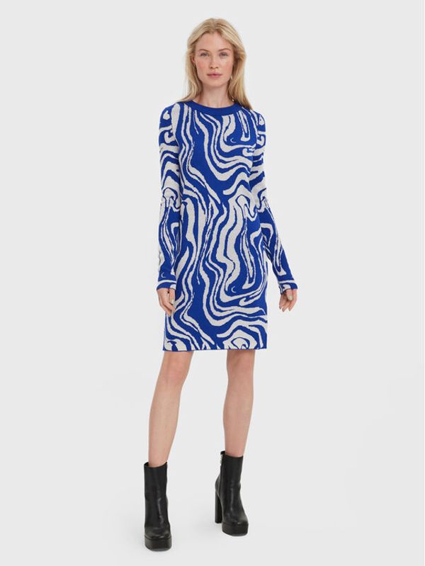 Vero Moda Vero Moda Плетена рокля Lorena 10271258 Син Slim Fit