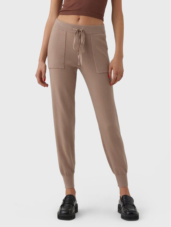 Vero Moda Vero Moda Плетени панталони Nancy 10270495 Кафяв Regular Fit