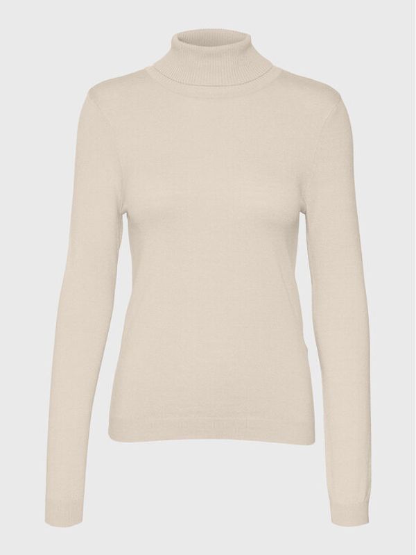 Vero Moda Vero Moda Поло Happiness 10238127 Екрю Regular Fit