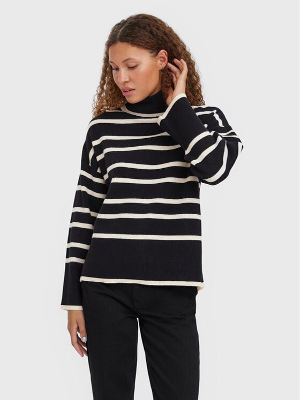 Vero Moda Vero Moda Поло Saba 10272469 Черен Relaxed Fit