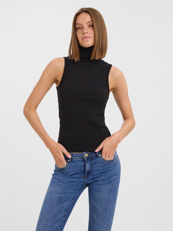 Vero Moda Vero Moda Поло Vita 10271194 Черен Slim Fit