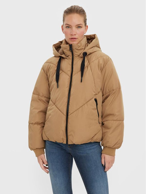 Vero Moda Vero Moda Пухено яке Beverly 10267111 Кафяв Regular Fit