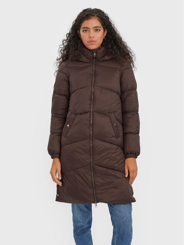 Vero Moda Vero Moda Пухено яке Uppsala 10270146 Кафяв Regular Fit