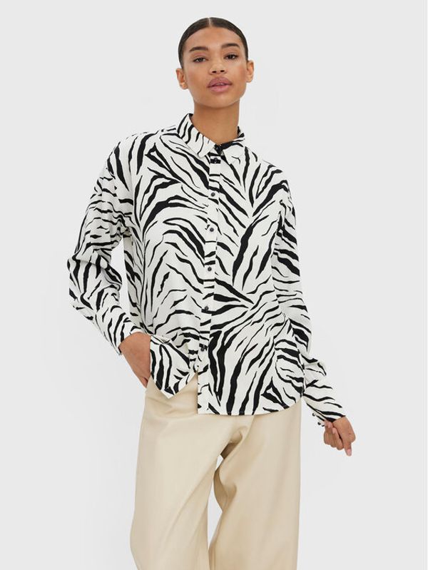 Vero Moda Vero Moda Риза Liva 10275278 Бял Regular Fit