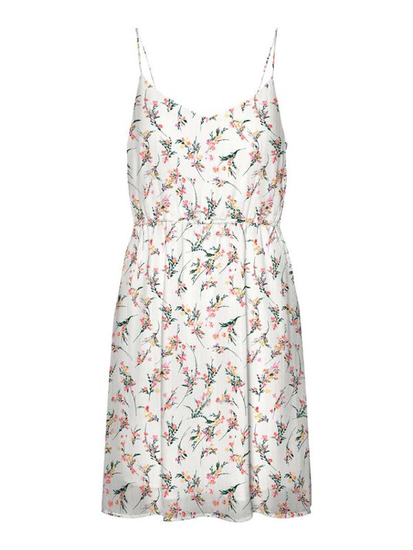 Vero Moda Vero Moda Рокля 10289489 Бял Regular Fit