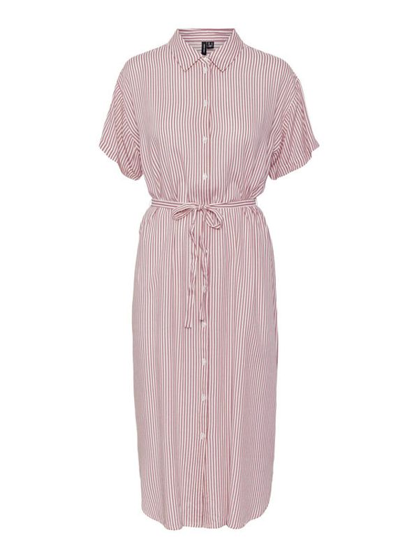 Vero Moda Vero Moda Рокля тип риза 10279684 Бял Regular Fit