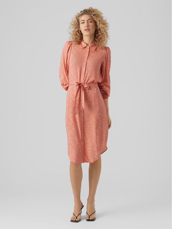 Vero Moda Vero Moda Рокля тип риза 10282451 Кафяв Regular Fit