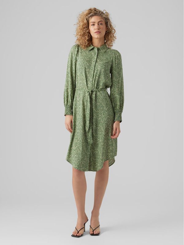 Vero Moda Vero Moda Рокля тип риза 10282451 Зелен Regular Fit