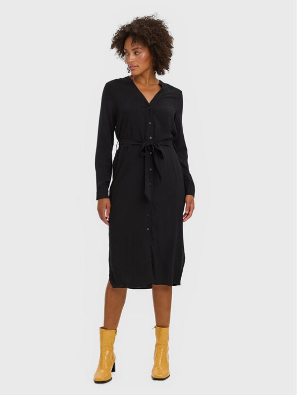 Vero Moda Vero Moda Рокля тип риза Vica 10269173 Черен Regular Fit