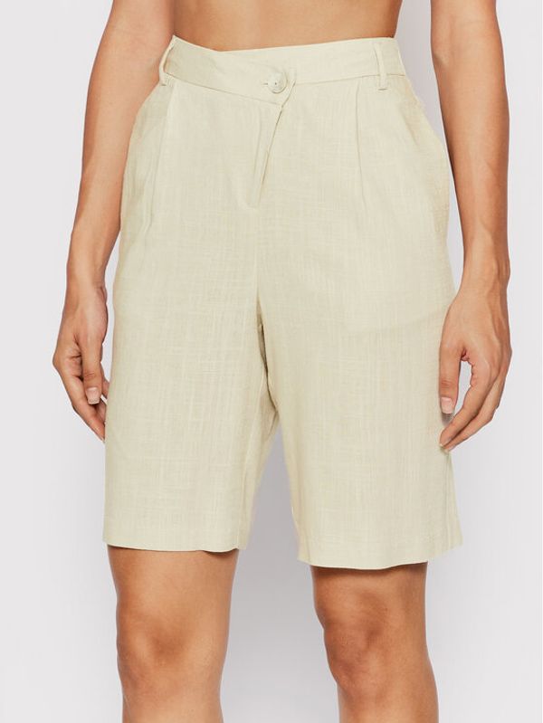 Vero Moda Vero Moda Шорти от плат Josie 10260287 Бежов Regular Fit