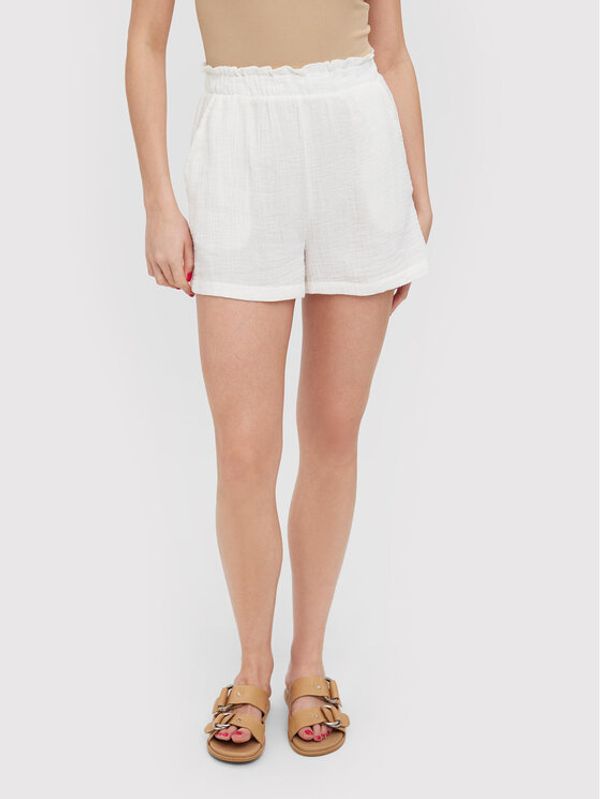 Vero Moda Vero Moda Шорти от плат Natali 10262930 Бял Regular Fit