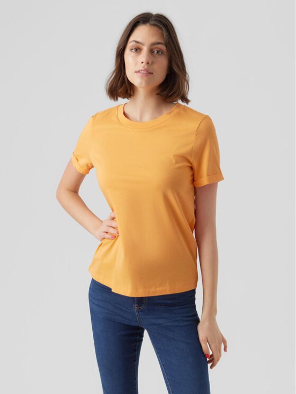 Vero Moda Vero Moda Тишърт 10243889 Оранжев Regular Fit