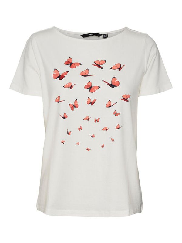Vero Moda Vero Moda Тишърт 10282877 Бял Regular Fit