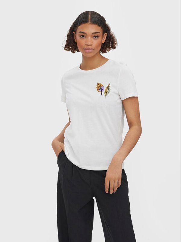 Vero Moda Vero Moda Тишърт Fayfrancis 10276823 Бял Regular Fit