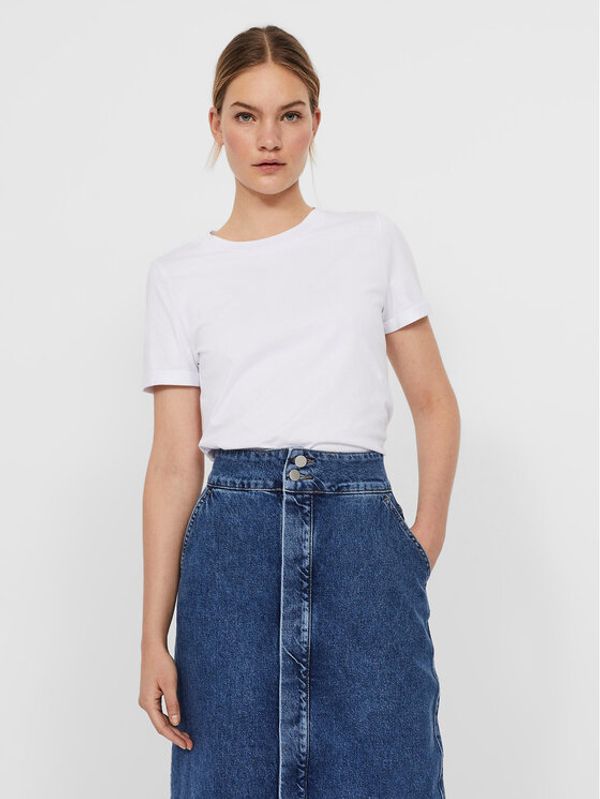 Vero Moda Vero Moda Тишърт Paula 10243889 Бял Regular Fit