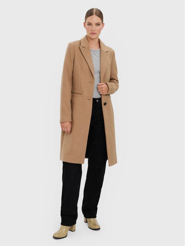 Vero Moda Vero Moda Вълнено палто Blaza 10267495 Кафяв Regular Fit