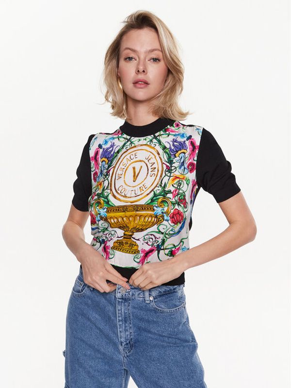 Versace Jeans Couture Versace Jeans Couture Блуза 74HAFM50 Черен Regular Fit