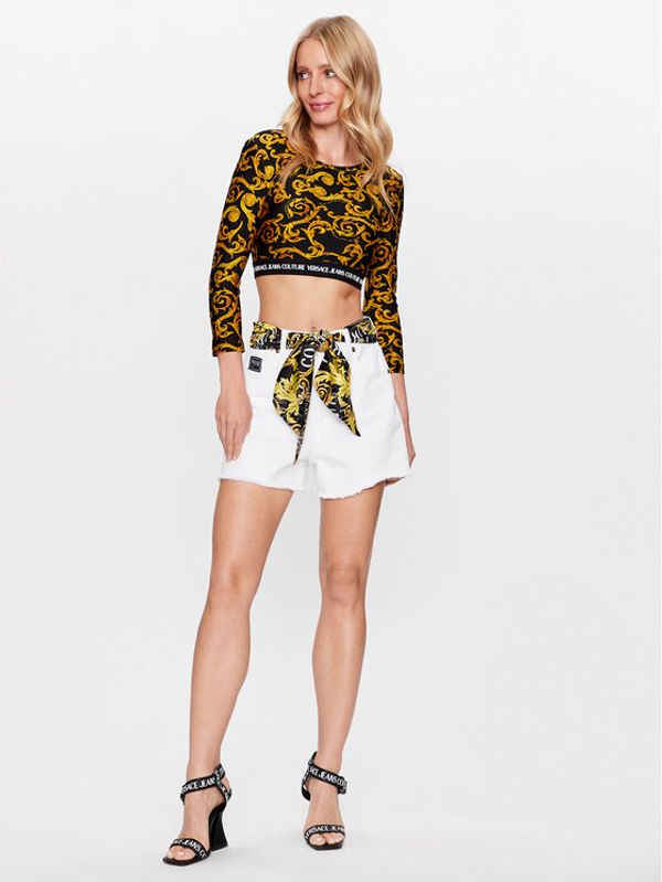 Versace Jeans Couture Versace Jeans Couture Блуза 74HAH218 Черен Regular Fit