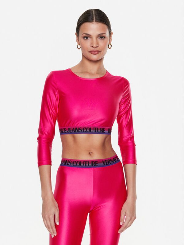 Versace Jeans Couture Versace Jeans Couture Блуза 74HAH218 Розов Slim Fit