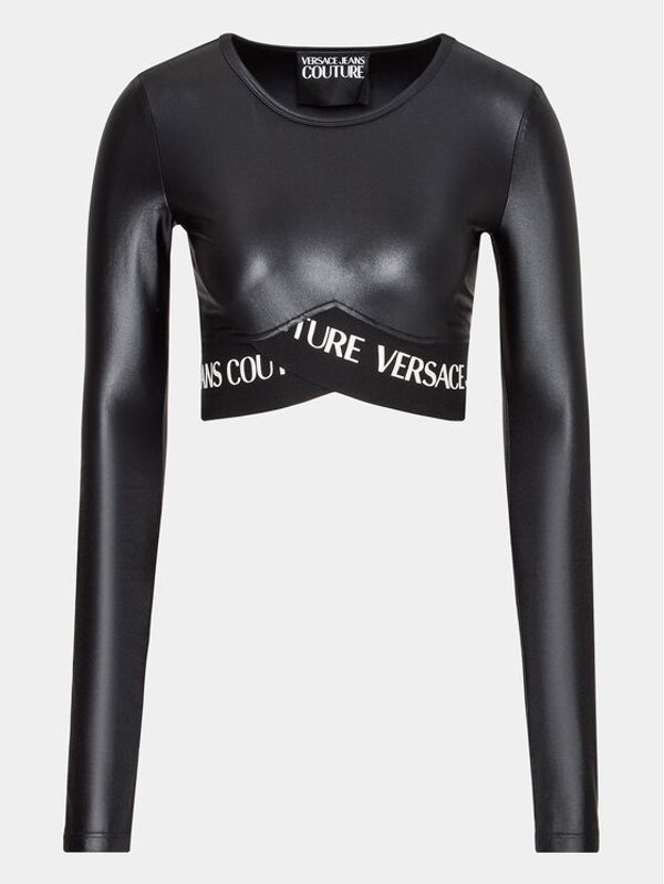 Versace Jeans Couture Versace Jeans Couture Блуза 74HAH222 Черен Regular Fit