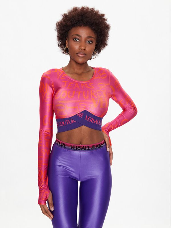 Versace Jeans Couture Versace Jeans Couture Блуза 74HAH222 Розов Slim Fit
