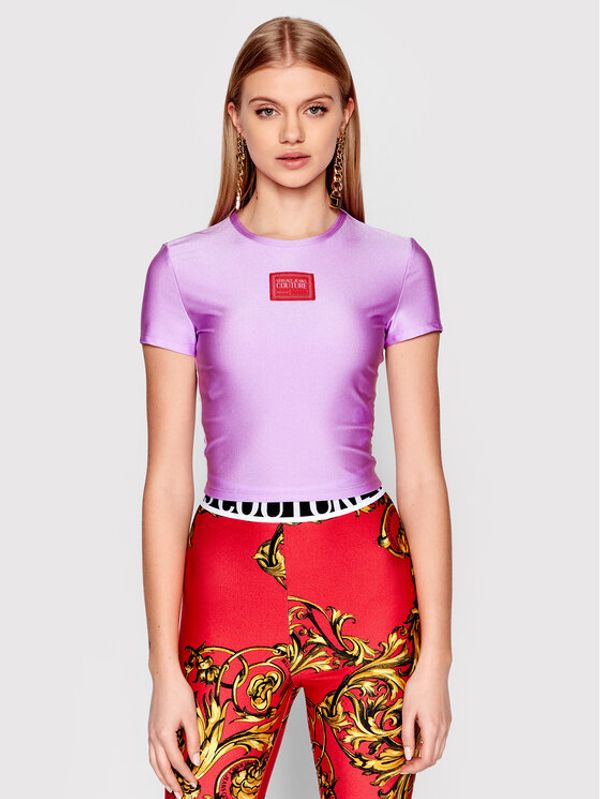 Versace Jeans Couture Versace Jeans Couture Блуза Logo 72HAH602 Виолетов Slim Fit