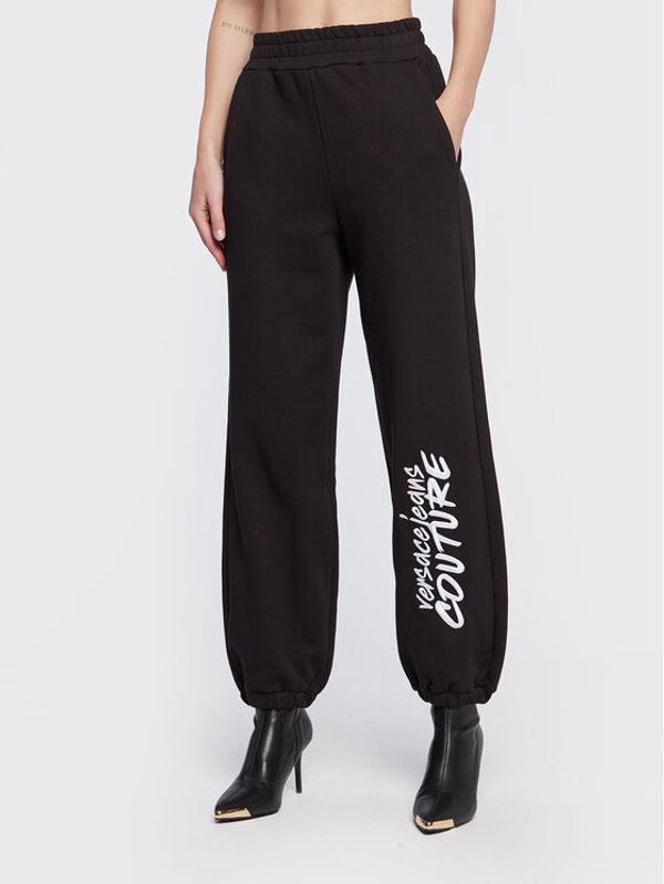 Versace Jeans Couture Versace Jeans Couture Долнище анцуг Logo 73HAAT15 Черен Relaxed Fit