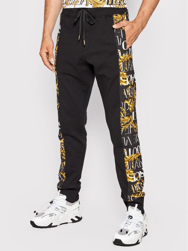 Versace Jeans Couture Versace Jeans Couture Долнище анцуг Logo Baroque 73GAA3C0 Черен Regular Fit