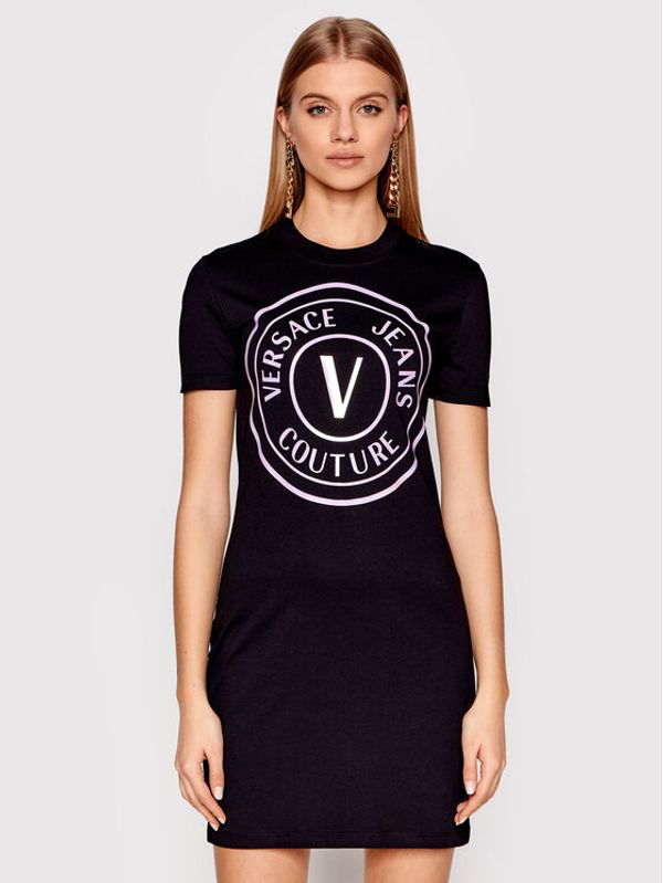 Versace Jeans Couture Versace Jeans Couture Ежедневна рокля 72HAOP01 Черен Slim Fit