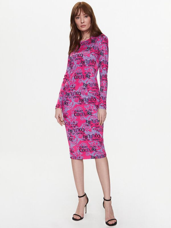 Versace Jeans Couture Versace Jeans Couture Ежедневна рокля 74HAO938 Розов Slim Fit