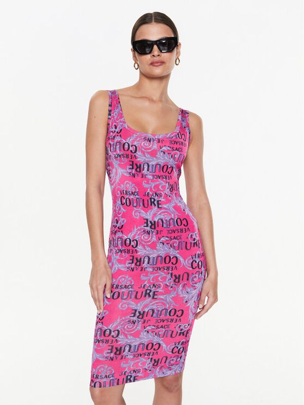 Versace Jeans Couture Versace Jeans Couture Ежедневна рокля 74HAO946 Розов Slim Fit