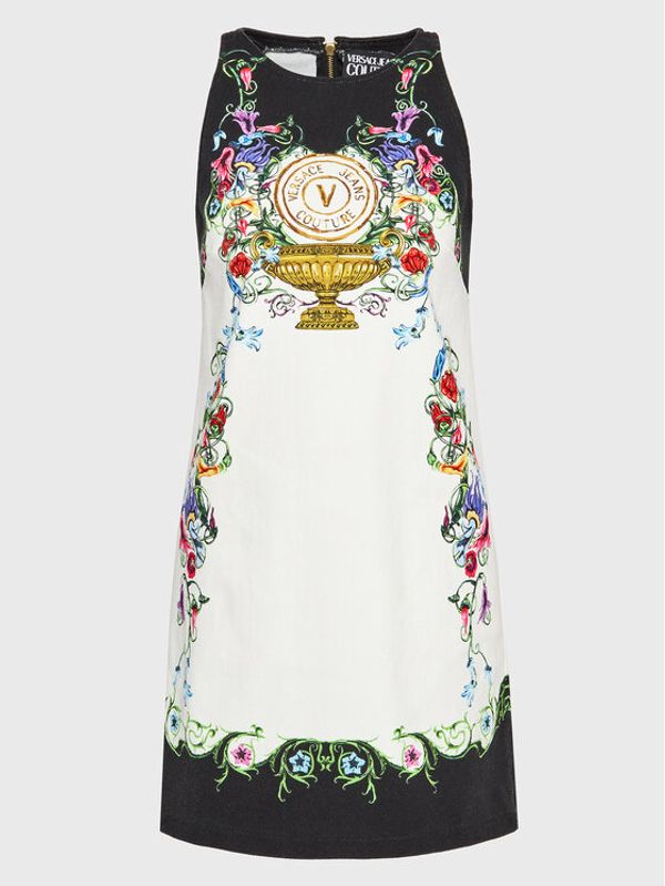Versace Jeans Couture Versace Jeans Couture Ежедневна рокля 74HAO95P Бял Slim Fit