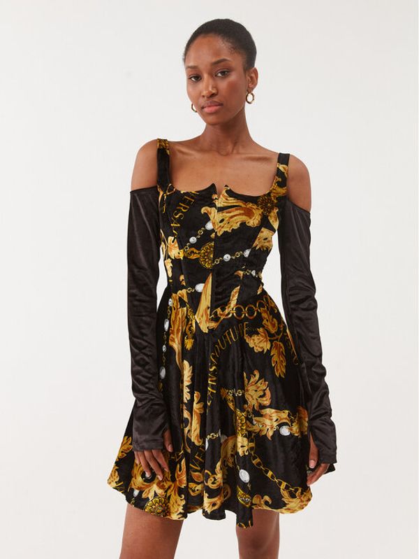 Versace Jeans Couture Versace Jeans Couture Коктейлна рокля 75HAO914 Черен Slim Fit