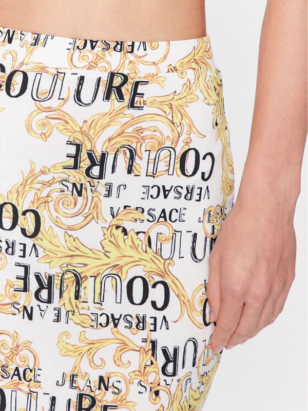 Versace Jeans Couture Versace Jeans Couture Миди пола 74HAE808 Бял Regular Fit
