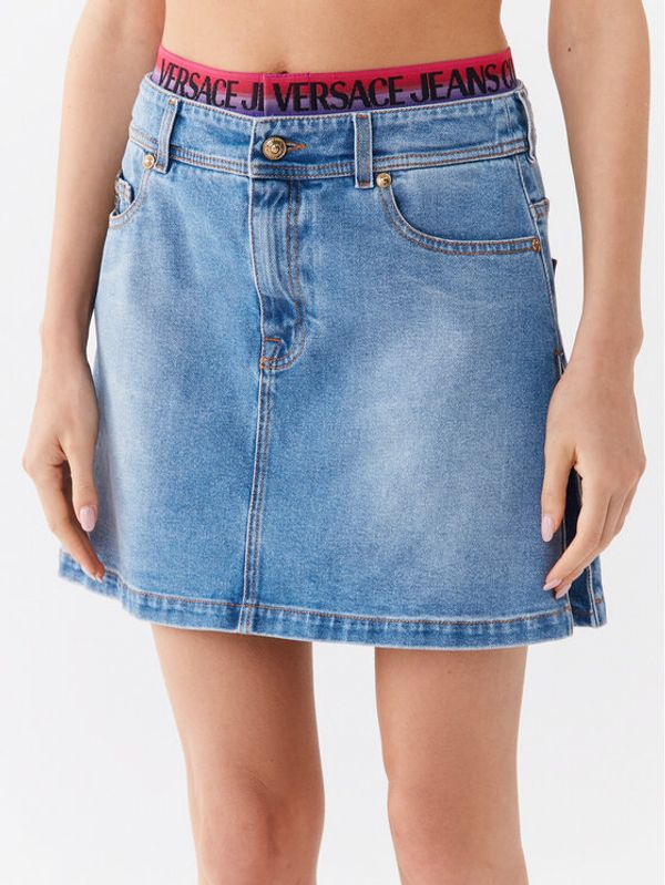 Versace Jeans Couture Versace Jeans Couture Мини пола 74HAE85B Син Regular Fit