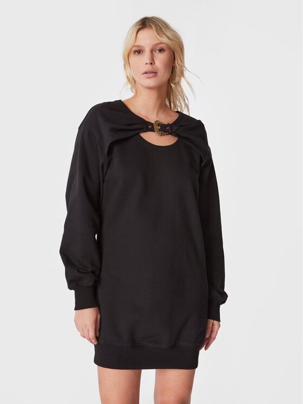 Versace Jeans Couture Versace Jeans Couture Плетена рокля Basic 73HAO978 Черен Relaxed Fit