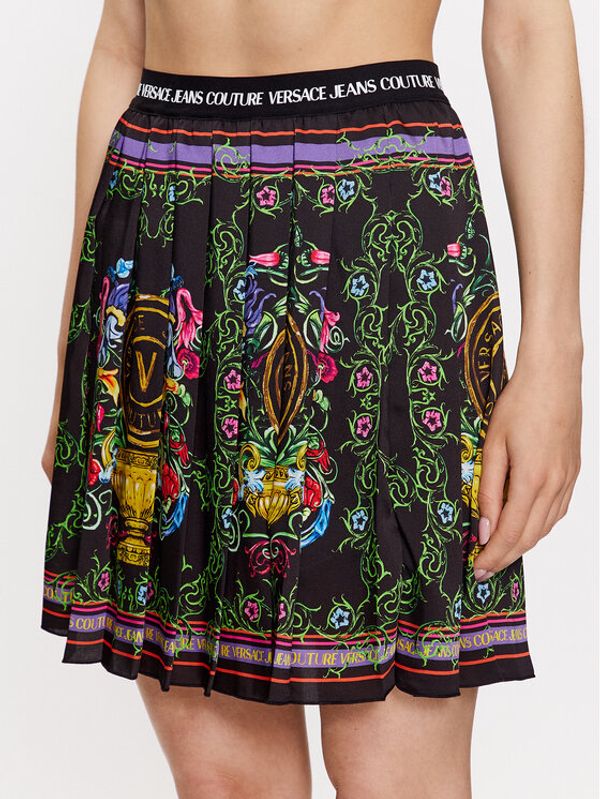 Versace Jeans Couture Versace Jeans Couture Плисирана пола 74HAE813 Черен Regular Fit