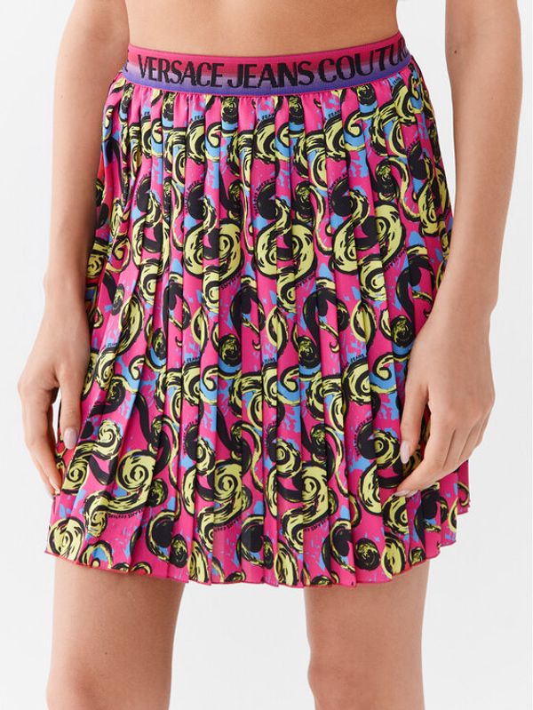 Versace Jeans Couture Versace Jeans Couture Плисирана пола 74HAE820 Виолетов Regular Fit