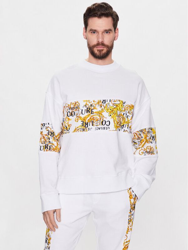 Versace Jeans Couture Versace Jeans Couture Суитшърт 74GAI309 Бял Regular Fit