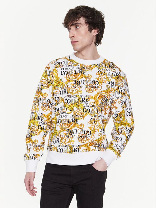 Versace Jeans Couture Versace Jeans Couture Суитшърт 74GAI3R0 Бял Regular Fit