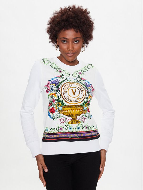 Versace Jeans Couture Versace Jeans Couture Суитшърт 74HAI3A9 Бял Regular Fit