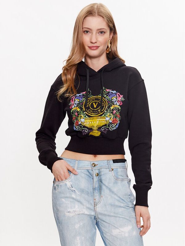 Versace Jeans Couture Versace Jeans Couture Суитшърт 74HAIF01 Черен Regular Fit