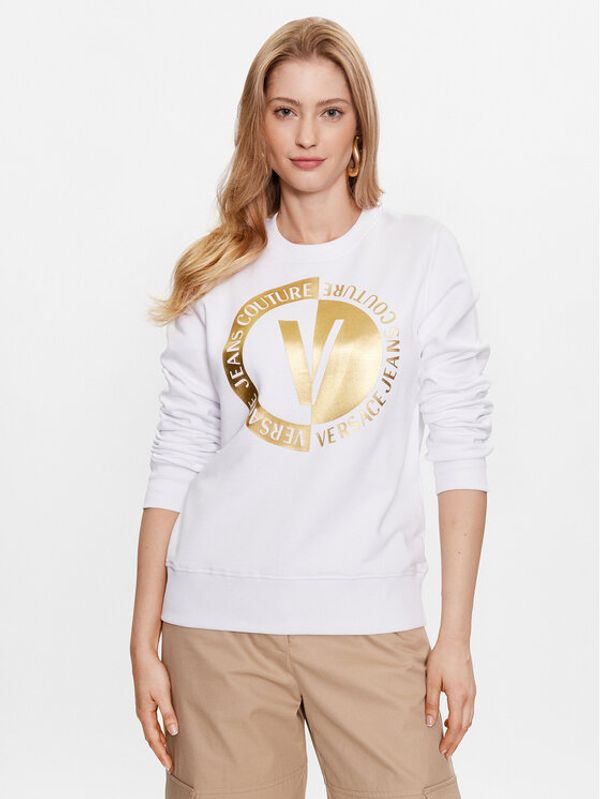 Versace Jeans Couture Versace Jeans Couture Суитшърт 74HAIT10 Бял Regular Fit